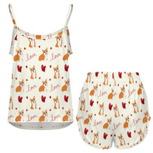 Load image into Gallery viewer, Yes I Love Corgi Women's Cami and Shorts Pajama Set-5