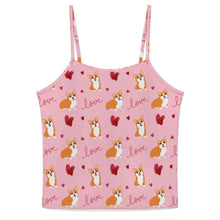 Load image into Gallery viewer, Yes I Love Corgi Women's Cami and Shorts Pajama Set-3