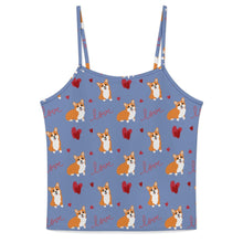 Load image into Gallery viewer, Yes I Love Corgi Women's Cami and Shorts Pajama Set-13