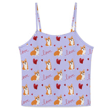 Load image into Gallery viewer, Yes I Love Corgi Women's Cami and Shorts Pajama Set-24