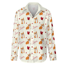 Load image into Gallery viewer, Yes I Love Corgi Women's Shirt-S-Ivory-35