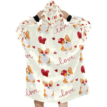 Load image into Gallery viewer, Yes I Love Corgis Blanket Hoodie for Women-Apparel-Apparel, Blankets-12