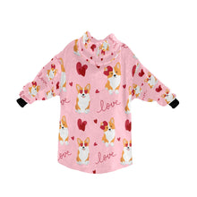 Load image into Gallery viewer, Yes I Love Corgis Blanket Hoodie for Women-Apparel-Apparel, Blankets-2