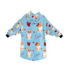 Load image into Gallery viewer, Yes I Love Corgis Blanket Hoodie for Women-Apparel-Apparel, Blankets-4