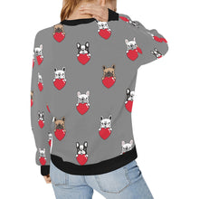 Load image into Gallery viewer, Yes I Love French Bulldogs Women&#39;s Sweatshirt-Apparel-Apparel, French Bulldog, Sweatshirt-12