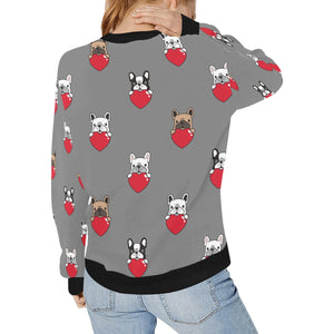 Yes I Love French Bulldogs Women's Sweatshirt-Apparel-Apparel, French Bulldog, Sweatshirt-12