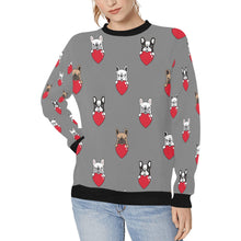Load image into Gallery viewer, Yes I Love French Bulldogs Women&#39;s Sweatshirt-Apparel-Apparel, French Bulldog, Sweatshirt-Gray-XS-9