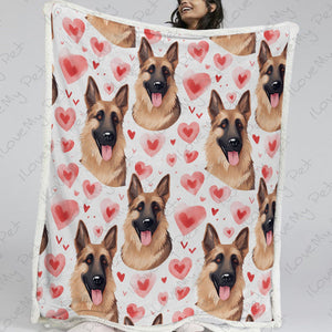Yes I Love German Shepherds Soft Warm Fleece Blanket-Blanket-Blankets, German Shepherd, Home Decor-13
