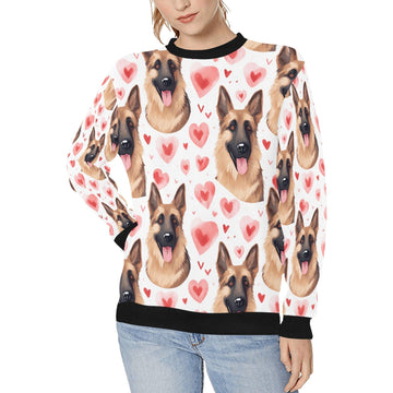 Yes I Love German Shepherds Womens Sweatshirt 360x