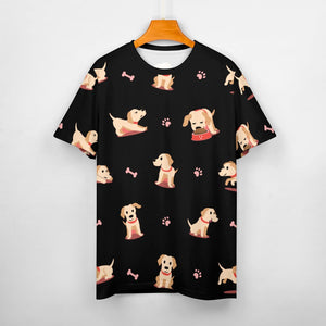 Yes I Love Labradors All Over Print Women's Cotton T-Shirt - 4 Colors-Apparel-Apparel, Labrador, Shirt, T Shirt-11
