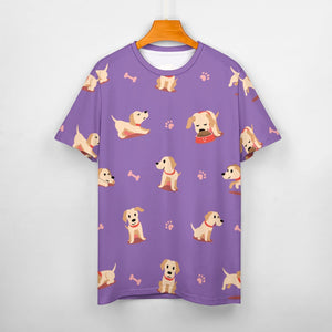 Yes I Love Labradors All Over Print Women's Cotton T-Shirt - 4 Colors-Apparel-Apparel, Labrador, Shirt, T Shirt-14