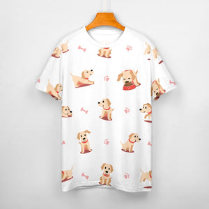 Yes I Love Labradors All Over Print Women's Cotton T-Shirt - 4 Colors-Apparel-Apparel, Labrador, Shirt, T Shirt-2