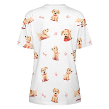 Load image into Gallery viewer, Yes I Love Labradors All Over Print Women&#39;s Cotton T-Shirt - 4 Colors-Apparel-Apparel, Labrador, Shirt, T Shirt-3