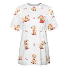 Load image into Gallery viewer, Yes I Love Labradors All Over Print Women&#39;s Cotton T-Shirt - 4 Colors-Apparel-Apparel, Labrador, Shirt, T Shirt-6