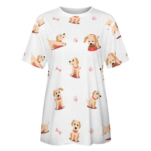 Yes I Love Labradors All Over Print Women's Cotton T-Shirt - 4 Colors-Apparel-Apparel, Labrador, Shirt, T Shirt-6