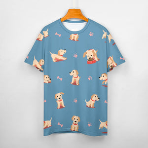 Yes I Love Labradors All Over Print Women's Cotton T-Shirt - 4 Colors-Apparel-Apparel, Labrador, Shirt, T Shirt-9