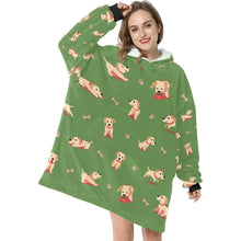 Load image into Gallery viewer, Yes I Love Labradors Blanket Hoodie for Women-Apparel-Apparel, Blankets-9