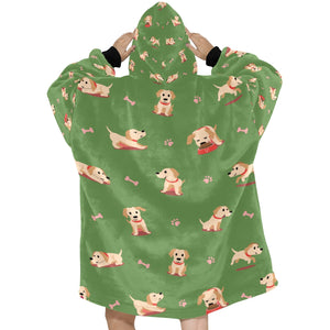 Yes I Love Labradors Blanket Hoodie for Women-Apparel-Apparel, Blankets-12