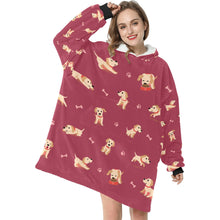 Load image into Gallery viewer, Yes I Love Labradors Blanket Hoodie for Women-Apparel-Apparel, Blankets-5
