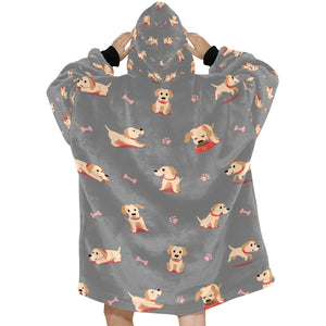 Yes I Love Labradors Blanket Hoodie for Women-Apparel-Apparel, Blankets-14