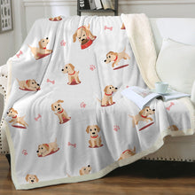 Load image into Gallery viewer, Yes I Love Labradors Soft Warm Fleece Blanket - 4 Colors-Blanket-Blankets, Home Decor, Labrador-Ivory-Small-2