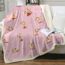 Load image into Gallery viewer, Yes I Love Labradors Soft Warm Fleece Blanket - 4 Colors-Blanket-Blankets, Home Decor, Labrador-Soft Pink-Small-3