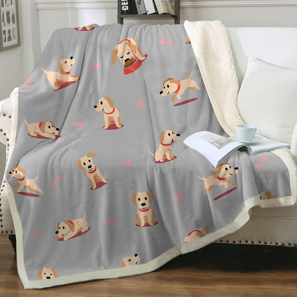 Yoga Labradors Love Soft Warm Fleece Blanket - 4 Colors