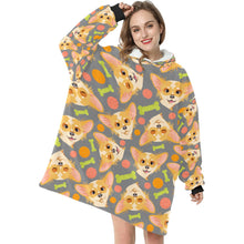 Load image into Gallery viewer, Yes I Love My Long Haired Fawn Chihuahua Blanket Hoodie for Women-Apparel-Apparel, Blankets-12
