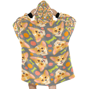 Yes I Love My Long Haired Fawn Chihuahua Blanket Hoodie for Women-Apparel-Apparel, Blankets-13