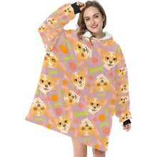 Load image into Gallery viewer, Yes I Love My Long Haired Fawn Chihuahua Blanket Hoodie for Women-Apparel-Apparel, Blankets-8
