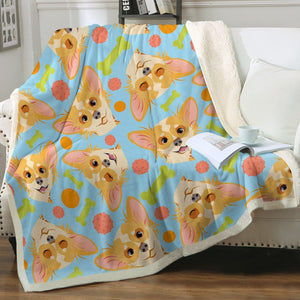 Yes I Love My Long Haired Fawn Chihuahua Soft Warm Fleece Blanket - 4 Colors-Blanket-Blankets, Chihuahua, Home Decor-15