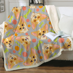Yes I Love My Long Haired Fawn Chihuahua Soft Warm Fleece Blanket - 4 Colors-Blanket-Blankets, Chihuahua, Home Decor-16