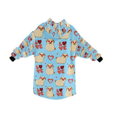 Load image into Gallery viewer, Yes I Love Pugs Blanket Hoodie for Women - 4 Colors-Apparel-Apparel, Blankets, Pug-14