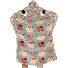 Load image into Gallery viewer, Yes I Love Pugs Blanket Hoodie for Women-Apparel-Apparel, Blankets-13