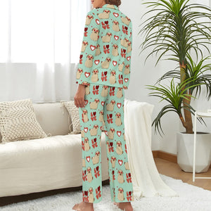 Yes I Love Pugs Pajamas Set for Women - 4 Colors-Pajamas-Apparel, Pajamas, Pug-8