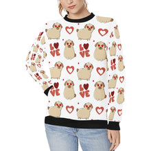 Load image into Gallery viewer, Yes I Love Pugs Women&#39;s Sweatshirt-Apparel-Apparel, Pug, Sweatshirt-White-XS-1