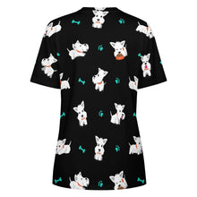 Load image into Gallery viewer, Yes I Love Westies All Over Print Women&#39;s Cotton T-Shirt - 4 Colors-Apparel-Apparel, Shirt, T Shirt, West Highland Terrier-15