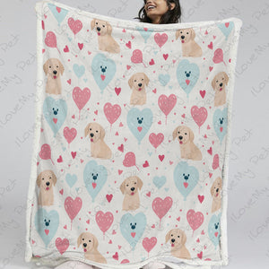 Yes I Love Yellow Labradors Soft Warm Fleece Blanket-Blanket-Blankets, Home Decor, Labrador-13