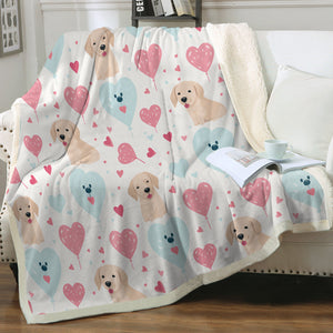 Yes I Love Yellow Labradors Soft Warm Fleece Blanket-Blanket-Blankets, Home Decor, Labrador-14