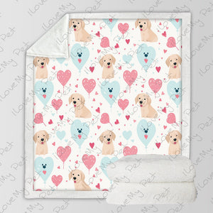 Yes I Love Yellow Labradors Soft Warm Fleece Blanket-Blanket-Blankets, Home Decor, Labrador-3