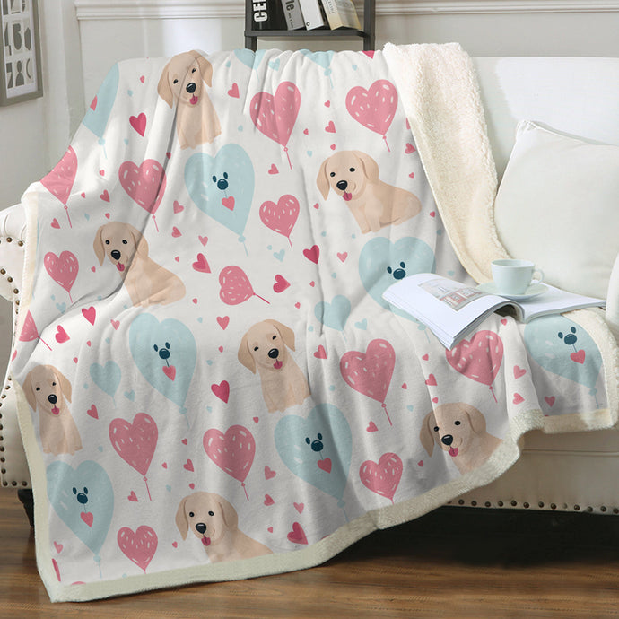 Yes I Love Yellow Labradors Soft Warm Fleece Blanket-Blanket-Blankets, Home Decor, Labrador-Small-1