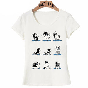 Yoga Husky Womens T Shirt-Apparel-Apparel, Dogs, Shirt, Siberian Husky, T Shirt, Z1-2