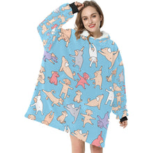 Load image into Gallery viewer, Yoga Labradors Love Blanket Hoodie for Women-Apparel-Apparel, Blankets-2