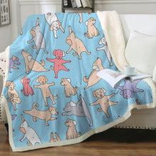 Load image into Gallery viewer, Yoga Labradors Love Soft Warm Fleece Blanket - 4 Colors-Blanket-Blankets, Home Decor, Labrador-13