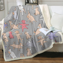 Load image into Gallery viewer, Yoga Labradors Love Soft Warm Fleece Blanket - 4 Colors-Blanket-Blankets, Home Decor, Labrador-16
