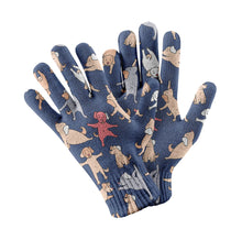 Load image into Gallery viewer, Yoga Labradors Love Touch Screen Gloves-Accessories-Accessories, Dog Dad Gifts, Dog Mom Gifts, Gloves, Labrador-Navy-1