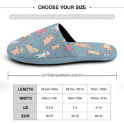 Yoga Labradors Love Women's Cotton Mop Slippers-Footwear-Accessories, Black Labrador, Chocolate Labrador, Dog Mom Gifts, Labrador, Slippers-36-37_（5.5-6）-SkyBlue-12