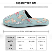 Yoga Labradors Love Women's Cotton Mop Slippers-Footwear-Accessories, Black Labrador, Chocolate Labrador, Dog Mom Gifts, Labrador, Slippers-36-37_（5.5-6）-PowderBlue1-18
