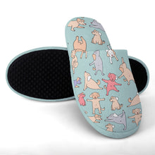 Load image into Gallery viewer, Yoga Labradors Love Women&#39;s Cotton Mop Slippers-Footwear-Accessories, Black Labrador, Chocolate Labrador, Dog Mom Gifts, Labrador, Slippers-20
