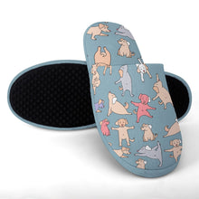Load image into Gallery viewer, Yoga Labradors Love Women&#39;s Cotton Mop Slippers-Footwear-Accessories, Black Labrador, Chocolate Labrador, Dog Mom Gifts, Labrador, Slippers-9